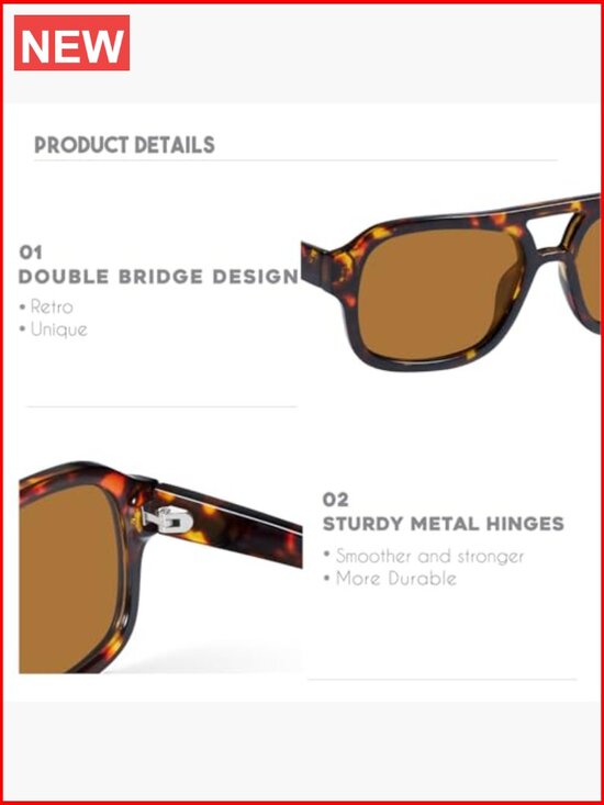 Small Aviator Sunglasses for Women Narrow Square Retro UV400 Protection main image 6
